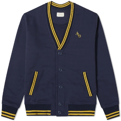 Shop Aimé Leon Dore French Terry Cardigan In Blue