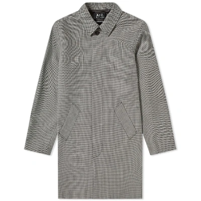 Shop Apc A.p.c. New England Houndstooth Mac In Neutrals
