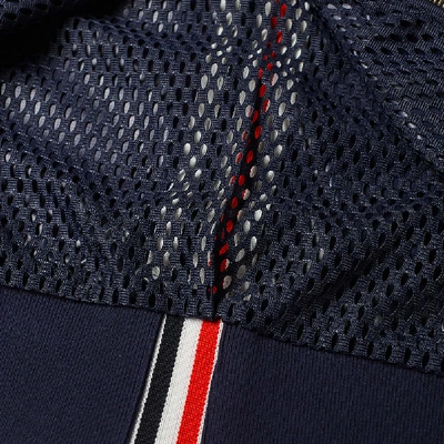 Shop Thom Browne Tricolore Stripe Ripstop Bomber Jacket In Blue