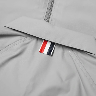 Shop Thom Browne Flyweight Tech Four Bar Windbreaker Jacket In Grey
