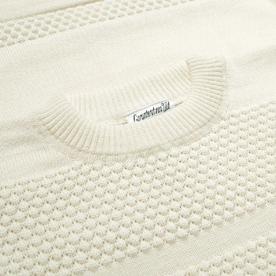 Shop S.n.s Herning S.n.s. Herning Fisherman Crew Knit In Neutrals