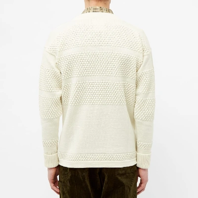 Shop S.n.s Herning S.n.s. Herning Fisherman Crew Knit In Neutrals