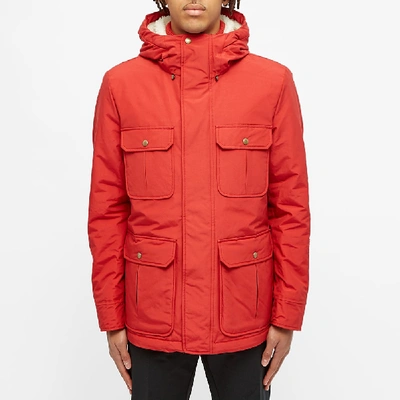 Shop Aimé Leon Dore X Woolrich Mountain Jacket  In Red