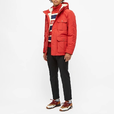 Shop Aimé Leon Dore X Woolrich Mountain Jacket  In Red