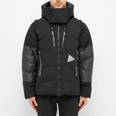 Shop And Wander Heather Ripstop Down Jacket In Black