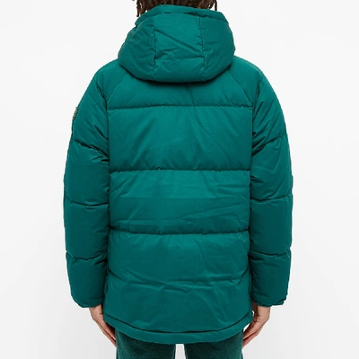 Shop Aimé Leon Dore X Woolrich Hooded Down Coat  In Green