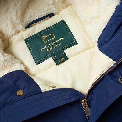 Shop Aimé Leon Dore X Woolrich Mountain Jacket  In Blue