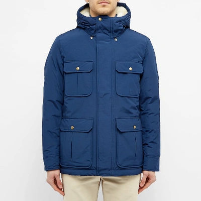 Shop Aimé Leon Dore X Woolrich Mountain Jacket  In Blue