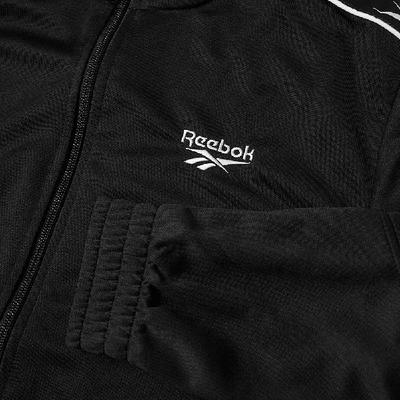 Shop Reebok Vector Tape Track Jacket In Black