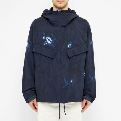 Shop Nanamica Alphadry Hooded Parka In Blue