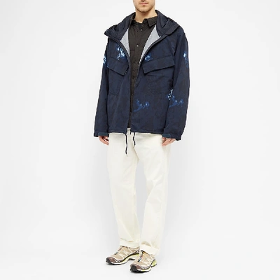Shop Nanamica Alphadry Hooded Parka In Blue