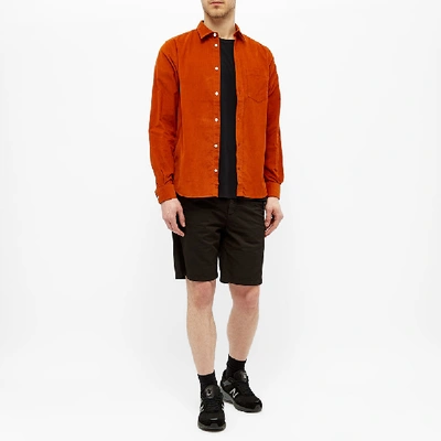 Shop Norse Projects Osvald Corduroy Shirt In Orange