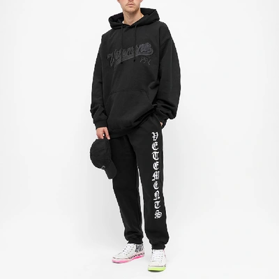 Shop Vetements Gothic Font Sweat Pant In Black