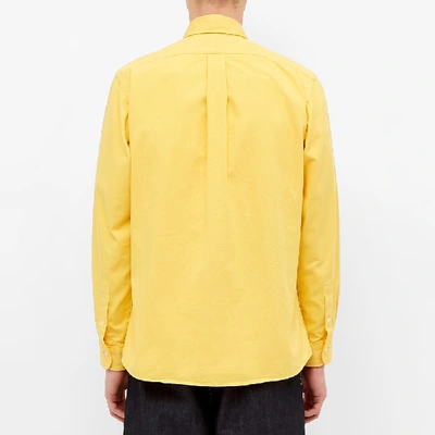 Shop Human Made Twill Shirt In Yellow