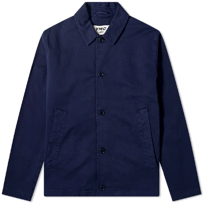 Shop Ymc You Must Create Ymc Groundhog Twill Jacket In Blue
