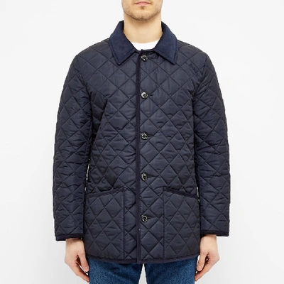 Shop Mackintosh Waverly Nylon Quilt Jacket In Blue