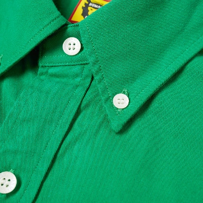 Shop Human Made Twill Shirt In Green