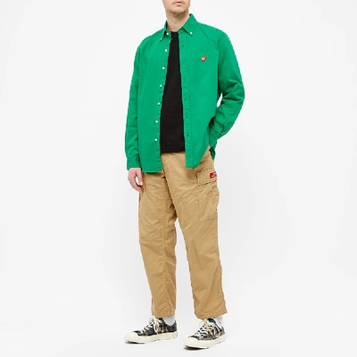 Shop Human Made Twill Shirt In Green