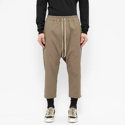 Shop Rick Owens Drawstring Cropped Pant In Neutrals