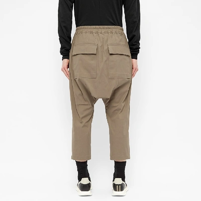 Shop Rick Owens Drawstring Cropped Pant In Neutrals