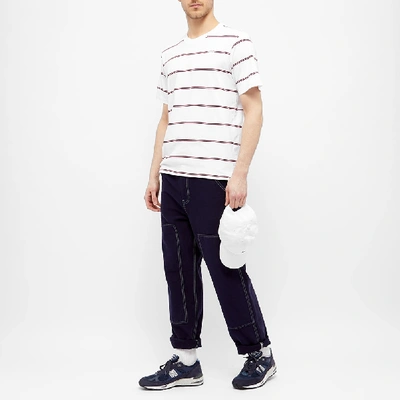 Shop Adsum Double Stripe Tee In White