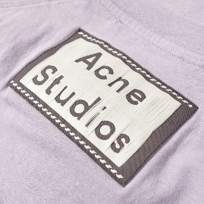 Shop Acne Studios Emeril Reverse Label Tee In Purple