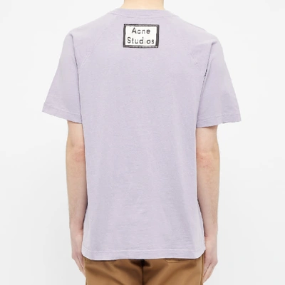 Shop Acne Studios Emeril Reverse Label Tee In Purple