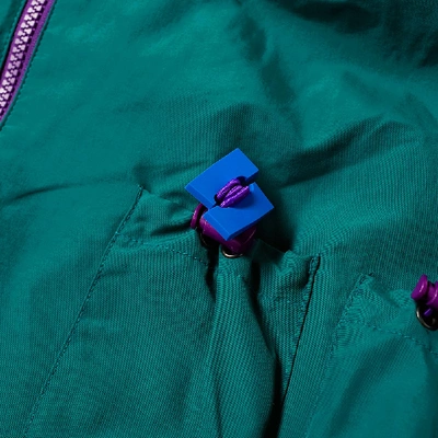Shop Ader Error Pocket Detail Hooded Jacket In Green