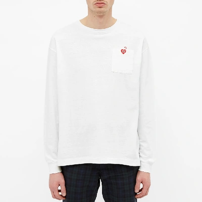 Shop Human Made Long Sleeve Pocket Tee In White