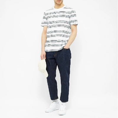 Shop Albam Heritage Stripe Tee In White