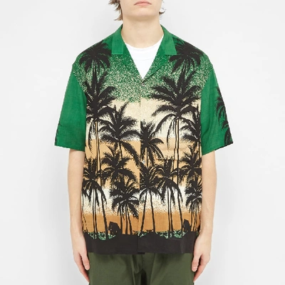 Shop Wooyoungmi Palm Tree Vacation Shirt In Green