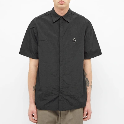 Shop A-cold-wall* Short Sleeve Rhombus Logo Shirt In Black