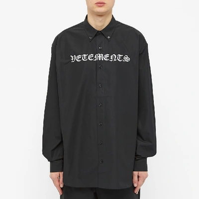 Shop Vetements Gothic  Shirt In Black