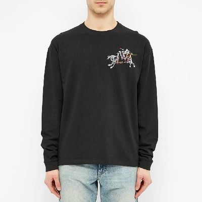 Shop Jw Anderson Long Sleeve Camelot Embroidered Tee In Black