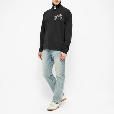 Shop Jw Anderson Long Sleeve Camelot Embroidered Tee In Black