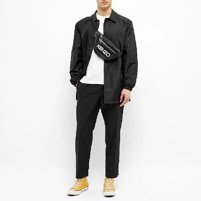 Shop Kenzo Tapered Cropped Pant In Black