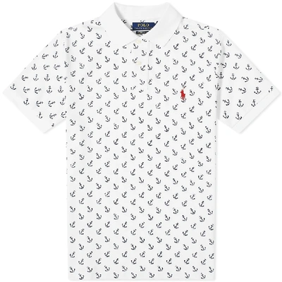 Shop Polo Ralph Lauren Anchor Print Polo In White