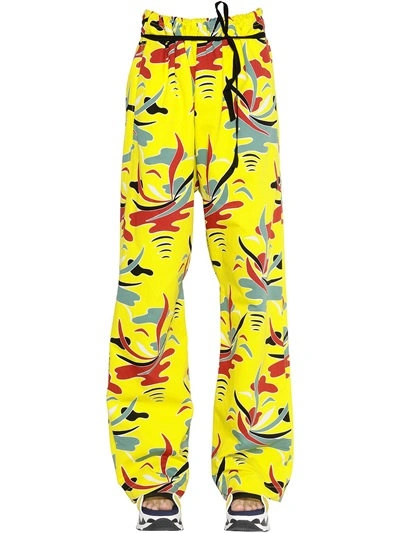 Marni Carioca Printed Cotton Drill Pants In Yellow/multi