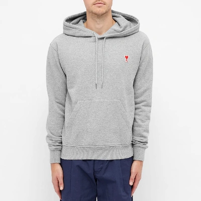 Shop Ami Alexandre Mattiussi Ami Small A Heart Popover Hoody In Grey