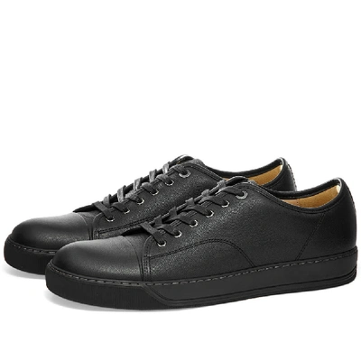 Shop Lanvin Dbb1 Leather Toe Cap Sneaker In Black