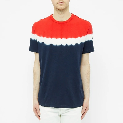 Shop Moncler Tie-dye Tee In Blue