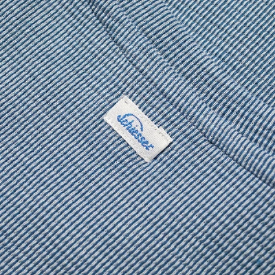 Shop Schiesser Ernst Striped Short Sleeve Henley In Blue