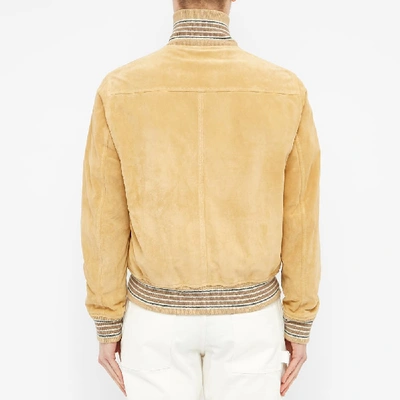 Shop Jw Anderson Neckband Bomber Jacket In Brown