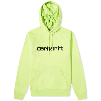Shop Carhartt Wip Logo Hoody In Green