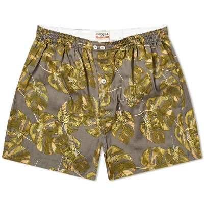 Shop Anonymous Ism Plant Boxer Short In Green