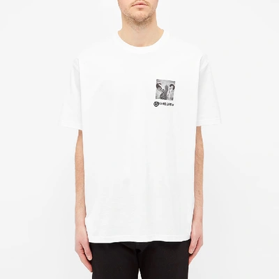 Shop Burberry Zebra Logo Tee In White