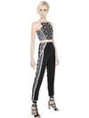 PETER PILOTTO CREPE & JACQUARD JUMPSUIT WITH LACE,62I063004-U0lMVkVS0