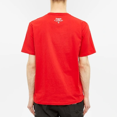 Shop Aape By A Bathing Ape Aape Whiz Camo Nasa Tee In Red