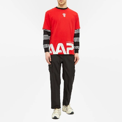 Shop Aape By A Bathing Ape Aape Whiz Camo Nasa Tee In Red