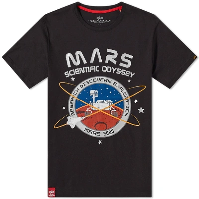 Shop Alpha Industries Mission To Mars Tee In Black